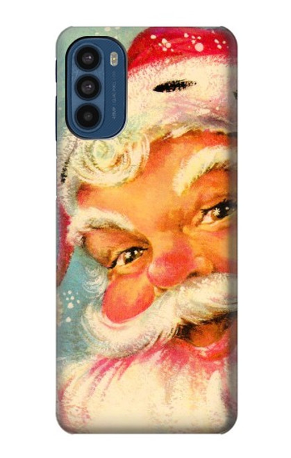 W2840 Noël Père Noël Millésime Etui Coque Housse et Flip Housse Cuir pour Motorola Moto G41