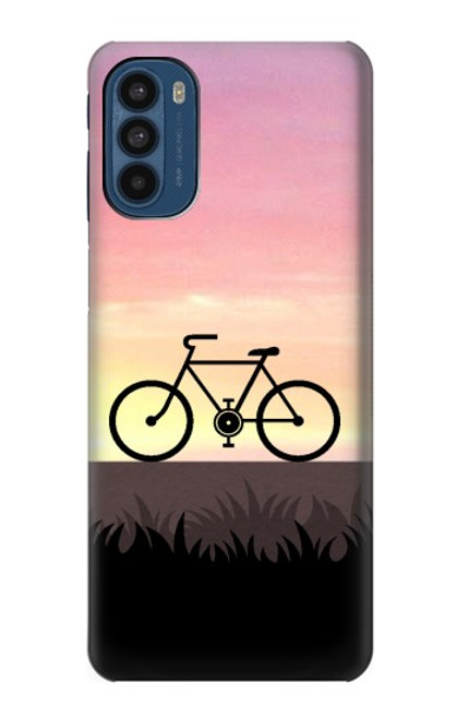 W3252 vélo Coucher de soleil Etui Coque Housse et Flip Housse Cuir pour Motorola Moto G41