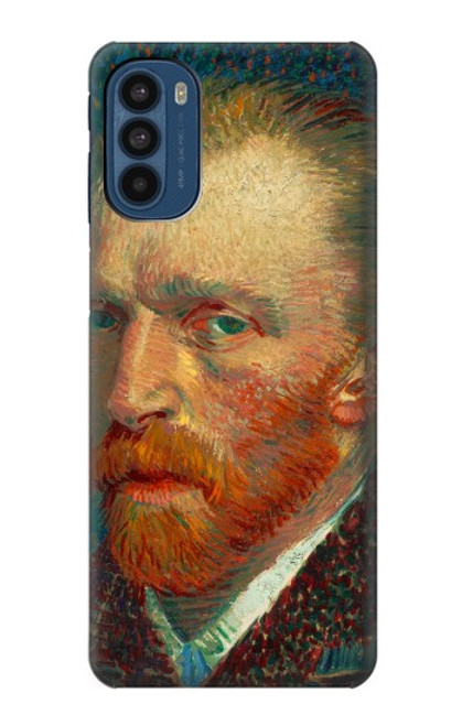 W3335 Vincent Van Gogh Autoportrait Etui Coque Housse et Flip Housse Cuir pour Motorola Moto G41