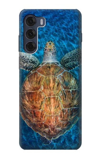 W1249 Tortue de mer Etui Coque Housse et Flip Housse Cuir pour Motorola Moto G200 5G