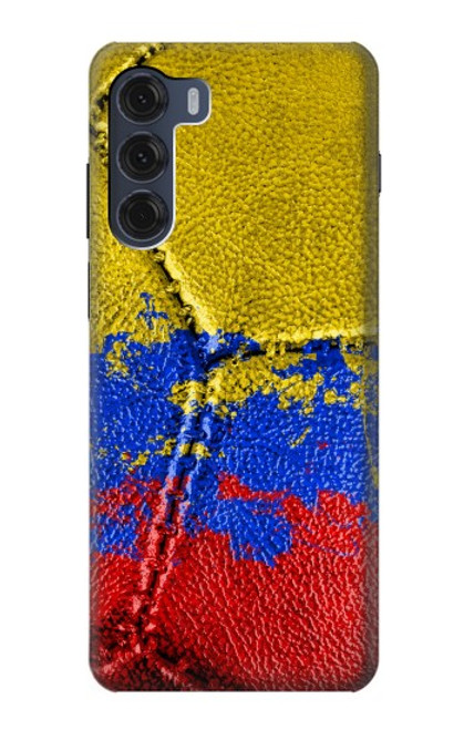 W3306 Colombie Drapeau de football graphique Millésime Etui Coque Housse et Flip Housse Cuir pour Motorola Moto G200 5G