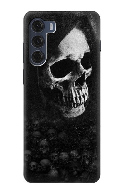 W3333 Crâne mort Faucheuse Etui Coque Housse et Flip Housse Cuir pour Motorola Moto G200 5G