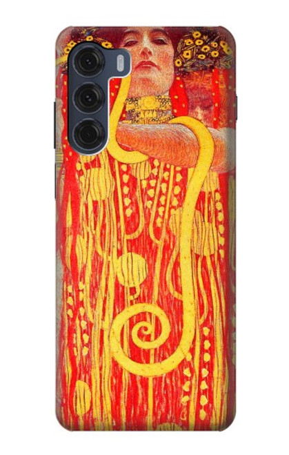 W3352 Gustav Klimt Médecine Etui Coque Housse et Flip Housse Cuir pour Motorola Moto G200 5G