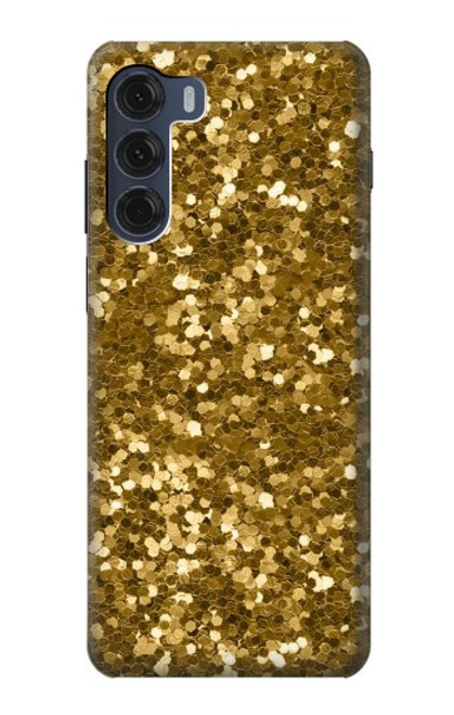 W3388 Imprimer or Glitter Graphic Etui Coque Housse et Flip Housse Cuir pour Motorola Moto G200 5G