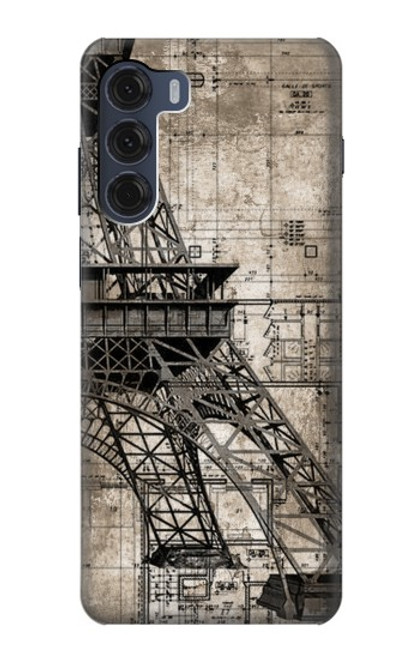 W3416 Plan Tour Eiffel Etui Coque Housse et Flip Housse Cuir pour Motorola Moto G200 5G