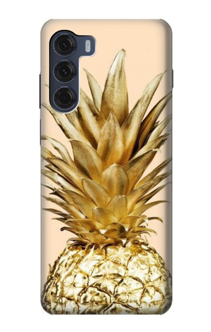 W3490 ananas or Etui Coque Housse et Flip Housse Cuir pour Motorola Moto G200 5G