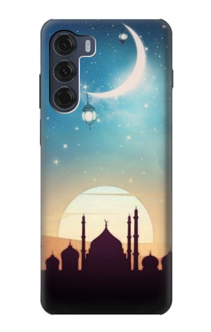 W3502 Coucher de soleil islamique Etui Coque Housse et Flip Housse Cuir pour Motorola Moto G200 5G