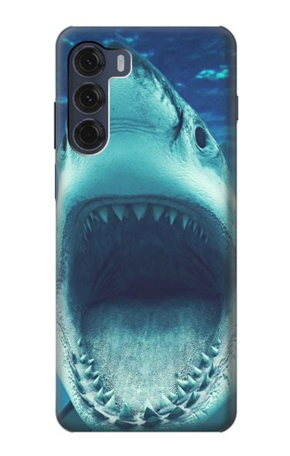 W3548 Requin-tigre Etui Coque Housse et Flip Housse Cuir pour Motorola Moto G200 5G