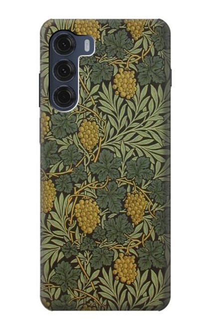 W3662 William Morris Vine Pattern Etui Coque Housse et Flip Housse Cuir pour Motorola Moto G200 5G