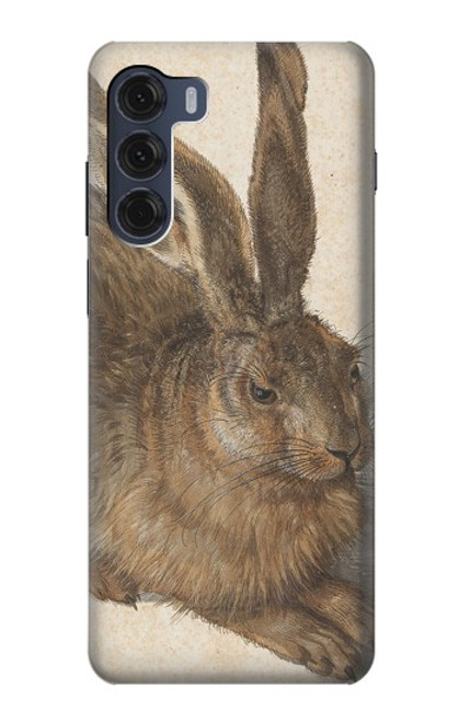 W3781 Albrecht Durer Young Hare Etui Coque Housse et Flip Housse Cuir pour Motorola Moto G200 5G