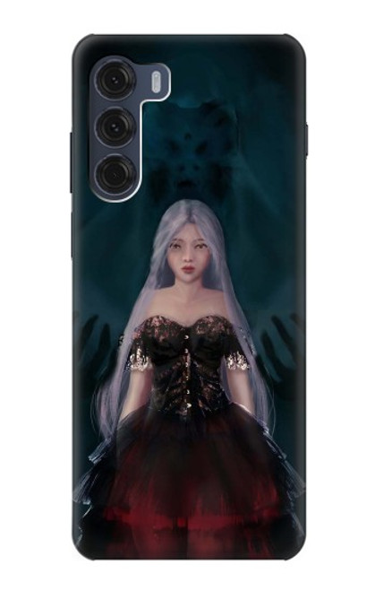 W3847 Lilith Devil Bride Gothique Fille Crâne Grim Reaper Etui Coque Housse et Flip Housse Cuir pour Motorola Moto G200 5G