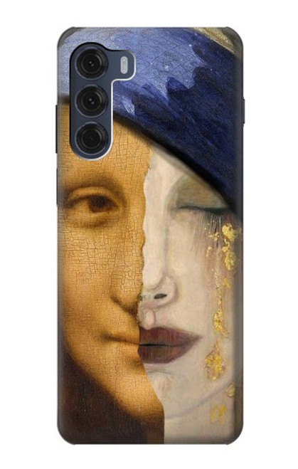 W3853 La Joconde Gustav Klimt Vermeer Etui Coque Housse et Flip Housse Cuir pour Motorola Moto G200 5G