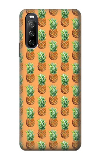 W3258 Motif ananas Etui Coque Housse et Flip Housse Cuir pour Sony Xperia 10 III Lite