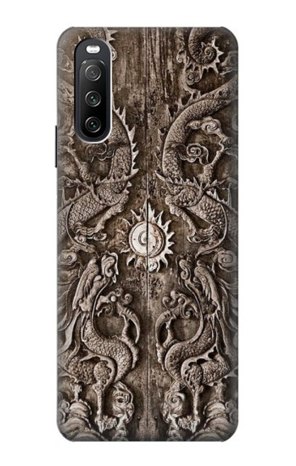 W3395 dragon Porte Etui Coque Housse et Flip Housse Cuir pour Sony Xperia 10 III Lite