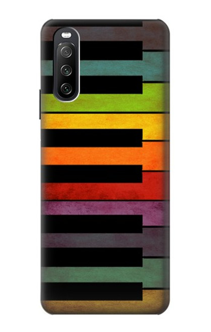 W3451 Piano coloré Etui Coque Housse et Flip Housse Cuir pour Sony Xperia 10 III Lite