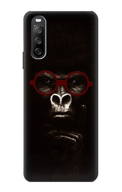 W3529 penser Gorilla Etui Coque Housse et Flip Housse Cuir pour Sony Xperia 10 III Lite