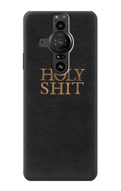 W3166 Drôle Holy Shit Etui Coque Housse et Flip Housse Cuir pour Sony Xperia Pro-I