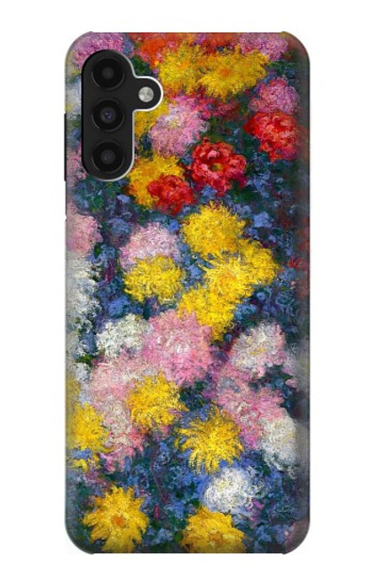 W3342 Claude Monet Chrysanthèmes Etui Coque Housse et Flip Housse Cuir pour Samsung Galaxy A13 4G