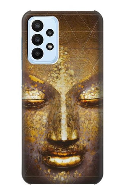 W3189 Magique Yantra Bouddha Visage Etui Coque Housse et Flip Housse Cuir pour Samsung Galaxy A23