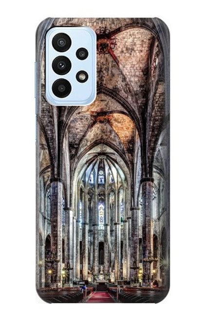 W3210 Santa Maria Del Mar Cathedral Etui Coque Housse et Flip Housse Cuir pour Samsung Galaxy A23