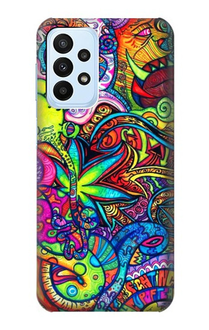 W3255 Motif Art coloré Etui Coque Housse et Flip Housse Cuir pour Samsung Galaxy A23