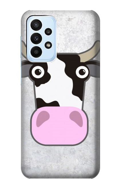 W3257 Vache Dessin animé Etui Coque Housse et Flip Housse Cuir pour Samsung Galaxy A23