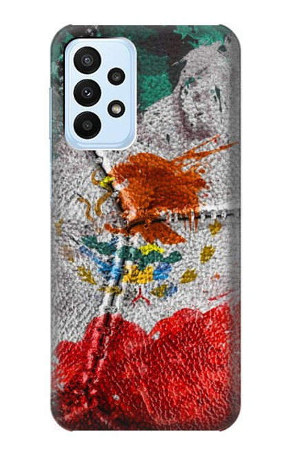 W3314 Mexique Drapeau Vinatage Football Graphique Etui Coque Housse et Flip Housse Cuir pour Samsung Galaxy A23