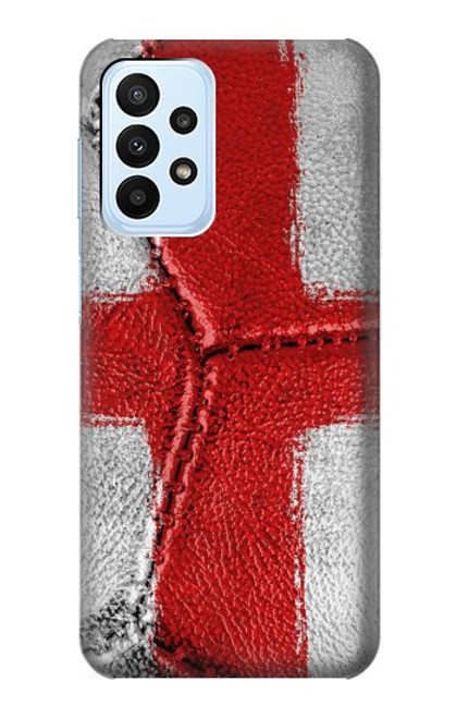 W3316 Angleterre Drapeau graphique Football Millésime Etui Coque Housse et Flip Housse Cuir pour Samsung Galaxy A23