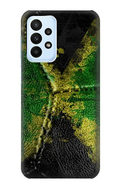 W3319 Jamaïque Drapeau graphique Football Millésime Etui Coque Housse et Flip Housse Cuir pour Samsung Galaxy A23