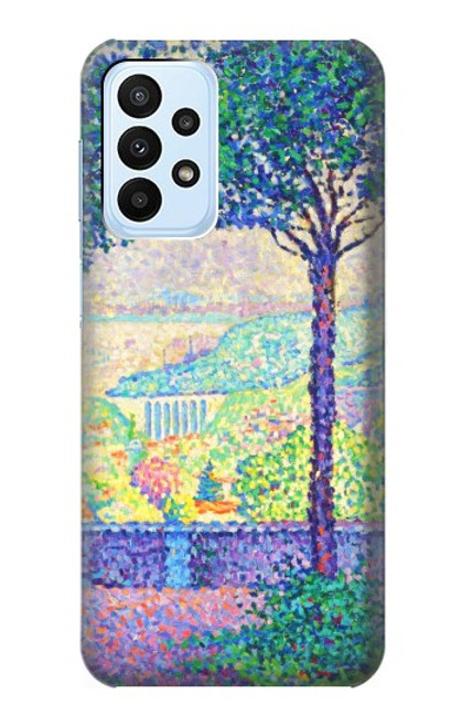 W3349 Paul Signac Terrasse de Meudon Etui Coque Housse et Flip Housse Cuir pour Samsung Galaxy A23