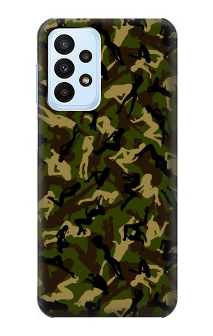 W3356 Camo camouflage de fille Etui Coque Housse et Flip Housse Cuir pour Samsung Galaxy A23