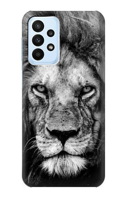 W3372 Lion Visage Etui Coque Housse et Flip Housse Cuir pour Samsung Galaxy A23