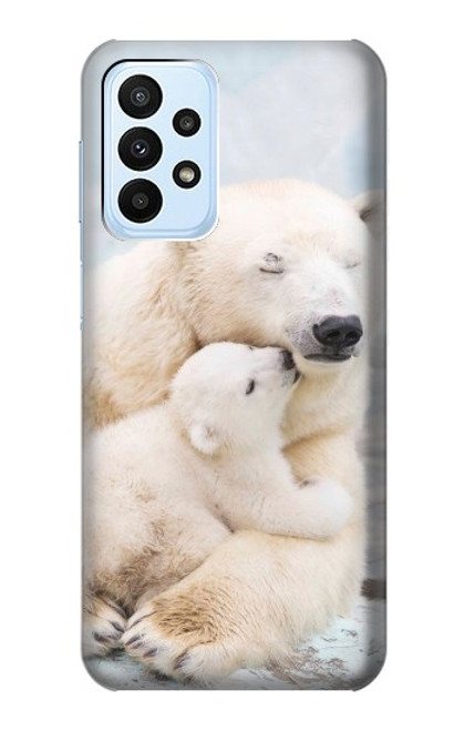 W3373 Famille d'ours polaire Etui Coque Housse et Flip Housse Cuir pour Samsung Galaxy A23