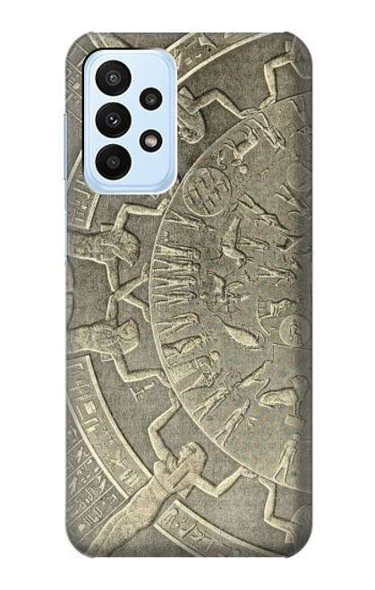 W3396 Dendérah Zodiaque Egypte ancienne Etui Coque Housse et Flip Housse Cuir pour Samsung Galaxy A23