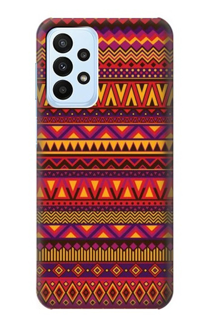 W3404 Aztèques Motif Etui Coque Housse et Flip Housse Cuir pour Samsung Galaxy A23