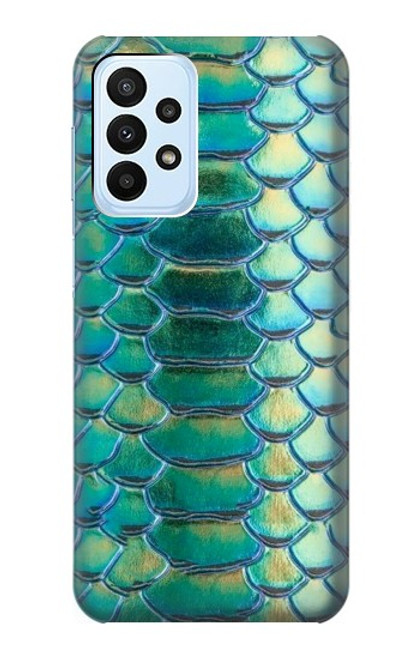 W3414 Vert Serpent Échelle graphique Imprimer Etui Coque Housse et Flip Housse Cuir pour Samsung Galaxy A23