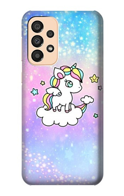 W3256 Mignon Licorne Etui Coque Housse et Flip Housse Cuir pour Samsung Galaxy A33 5G