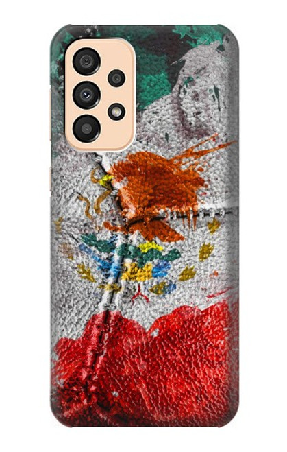 W3314 Mexique Drapeau Vinatage Football Graphique Etui Coque Housse et Flip Housse Cuir pour Samsung Galaxy A33 5G