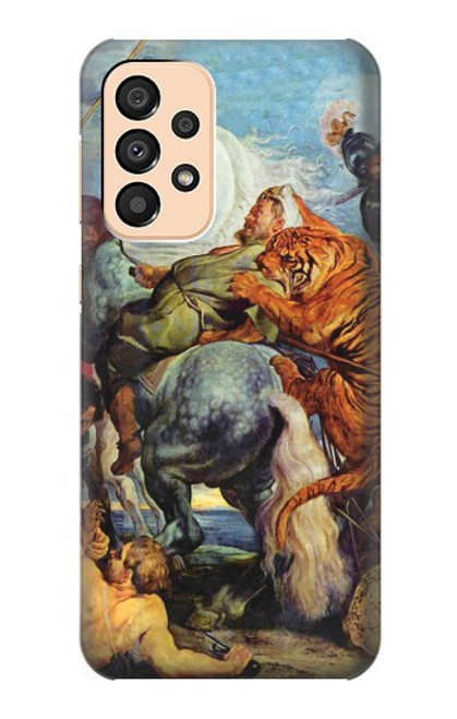 W3331 Peter Paul Rubens Tigre und Lowenjagd Etui Coque Housse et Flip Housse Cuir pour Samsung Galaxy A33 5G