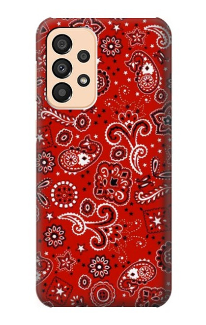 W3354 Rouge classique Bandana Etui Coque Housse et Flip Housse Cuir pour Samsung Galaxy A33 5G