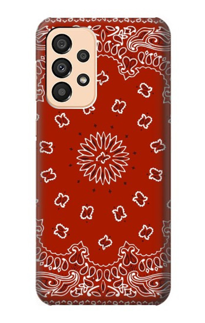 W3355 Motif Bandana Rouge Etui Coque Housse et Flip Housse Cuir pour Samsung Galaxy A33 5G