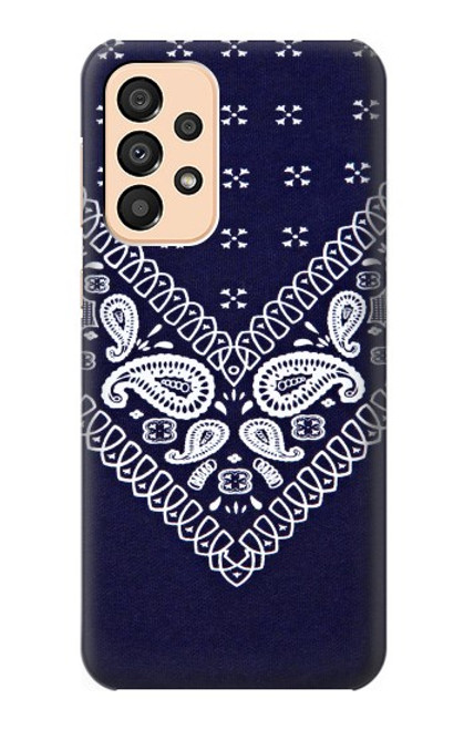 W3357 Marine Bleu Bandana Motif Etui Coque Housse et Flip Housse Cuir pour Samsung Galaxy A33 5G