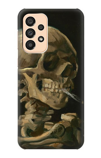 W3358 Vincent Van Gogh Skeleton cigarette Etui Coque Housse et Flip Housse Cuir pour Samsung Galaxy A33 5G