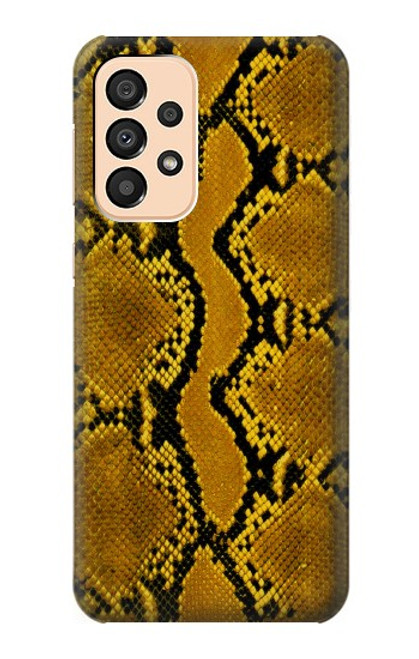 W3365 Python Imprimer Jaune graphique Peau Etui Coque Housse et Flip Housse Cuir pour Samsung Galaxy A33 5G