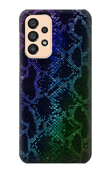 W3366 Arc en ciel Python graphique Imprimer Peau Etui Coque Housse et Flip Housse Cuir pour Samsung Galaxy A33 5G