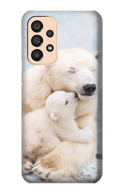 W3373 Famille d'ours polaire Etui Coque Housse et Flip Housse Cuir pour Samsung Galaxy A33 5G