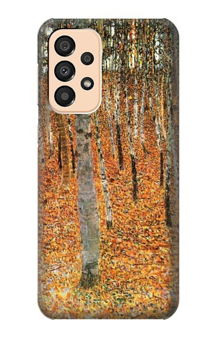 W3380 Gustav Klimt Bouleau Forêt Etui Coque Housse et Flip Housse Cuir pour Samsung Galaxy A33 5G