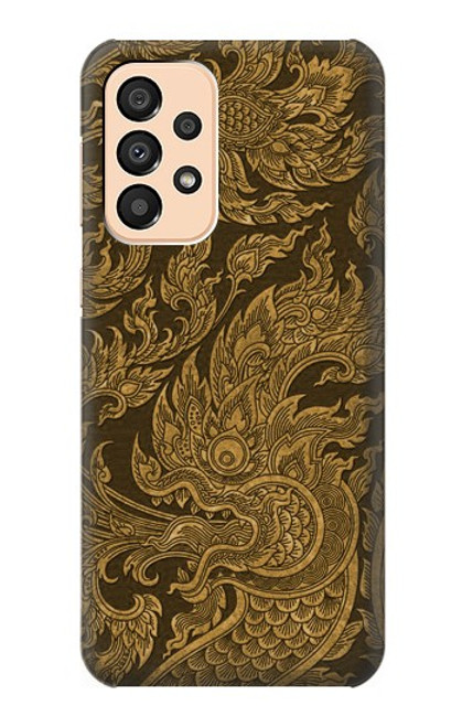 W3382 Art de la peinture thaïlandaise Naga Etui Coque Housse et Flip Housse Cuir pour Samsung Galaxy A33 5G