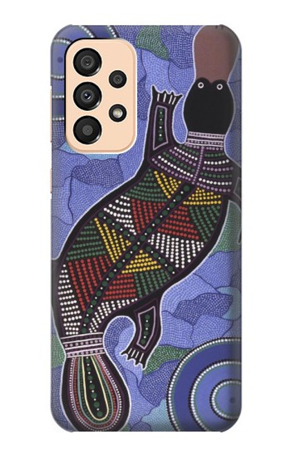 W3387 Platypus Art aborigène d'Australie Etui Coque Housse et Flip Housse Cuir pour Samsung Galaxy A33 5G