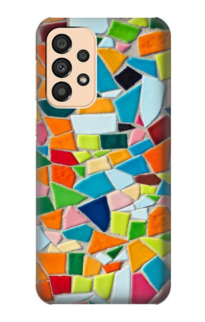 W3391 Art abstrait carreaux de mosaïque graphique Etui Coque Housse et Flip Housse Cuir pour Samsung Galaxy A33 5G